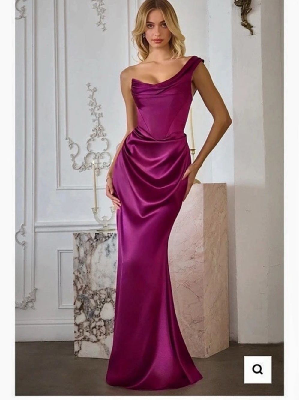 Lady Black Tie Danilynn Gown - One Shoulder Satin Mermaid Dress